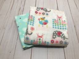 Receiving Blankets Set Of Two - 2, Elephant Blanket, Cloud Flannel Boy Girl Baby Swaddle Blanket - thumbnail 1