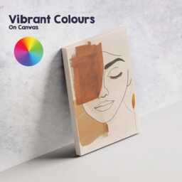 Minimalist Terracotta Abstract Female Line Portrait Canvas Wall Art Print Decor Picture Ready To Hang - thumbnail 4