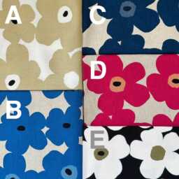 Floral Lampshade Japanese Cotton Canvas, Scandinavian Style, Handmade, Pink, Blue, Nevy, Beige, Black - thumbnail 3