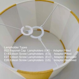 Floral Lampshade Japanese Cotton Canvas, Scandinavian Style, Handmade, Pink, Blue, Nevy, Beige, Black - thumbnail 4