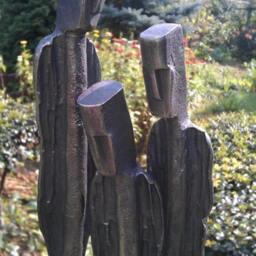 Family - Hand Forged Metal Sculpture Metal Garden Art Wedding Anniversary New Family Gift - thumbnail 3