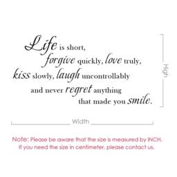 Life Wall Quotes Decal For Living Room Bedroom Great Lettering Sticker - 091 - thumbnail 3