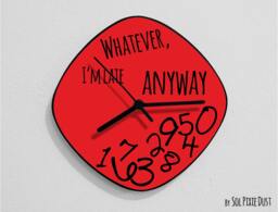 Whatever I'm Late Anyway/Oval Red - Wall Clock - thumbnail 1