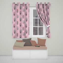 Cute Nutcracker Soldiers Pink Background Festive Christmas Seamless Pattern Readymade Eyelet Ring Top Thermal 100% Blackout Curtains - thumbnail 1