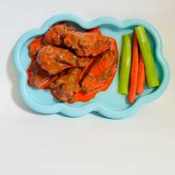 Hot Wings & Celery Wall Hanging/ Dopamine Decor/ Maximalist Fake Food/ Food Pop Art/ Sculpture/ Funky Decor/Kitchen - thumbnail 4