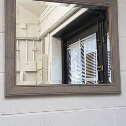 Handmade Wall Mirror Handcrafted Mirror Gray Driftwood Shabby Chic Solid Wood - thumbnail 2