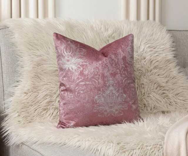 Red Wine Damask Cushion Covers 18x18 - image 1