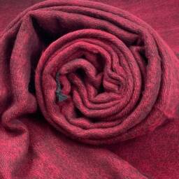 Burgundy Yak Wool Blanket King Size Handmade Meditation Shawl - thumbnail 2