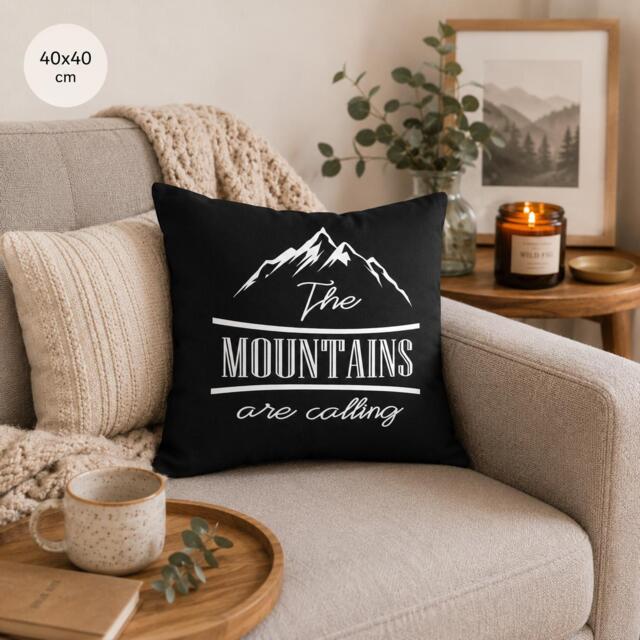 The Mountains Are Calling Pillow, Hiking Gift For Her, Mountain Decor, Camping Lover Gift, Cabin Adventure Outdoor - image 1