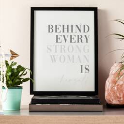 Set Of 3 Woman Body Prints, Strong Quote Wall Art Unframed Line Artwork, Bedroom Room D??cor - A5 A4 A3 Grey & Pink - thumbnail 2
