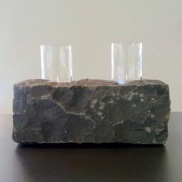 2 Wind Light For Big Tea Lights With 5 & 10cm Tall Glass Inserts - thumbnail 3