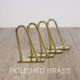 Brass Table Legs, Hairpin Brass, Brass Cabinet Gold Set(4, Height= 6, 5 - thumbnail 4