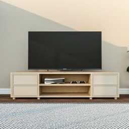 Handmade 4-Drawer Tv Stand - Shaker-Style Media Cabinet, Custom Colour Sideboard, 200cm Wide - thumbnail 2