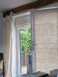 Rustic Ivory Linen Sample, Made To Measure Roman Blind - thumbnail 1