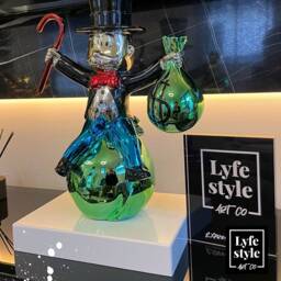 Mr Monops - Sculpture Pop Art Statue Alec Monopoly Inspired Chrome Money Bags Richie Rich Scrooge Mcduck
