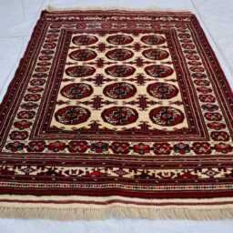 3'1x4'2 New Small Gorgeous Rug, Oriental Baluchi Area Turkmen Geometric Antique Genuine Living Room D??cor Rug - thumbnail 2