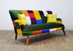 Patchwork 3-Seater Sofa - Green Valley - thumbnail 1