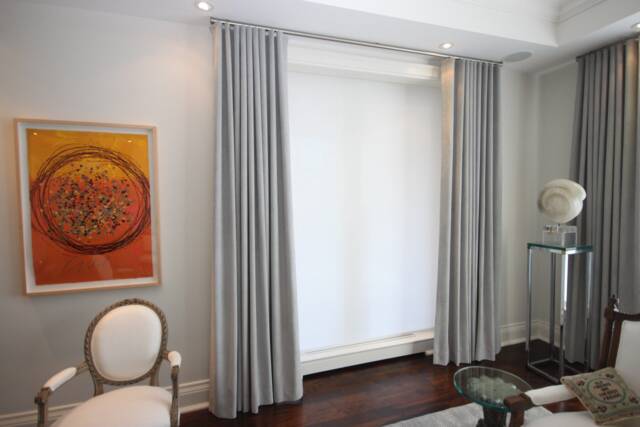 Custom Ripple Fold Cotton-Linen Drapery, S-Fold Curtain With Lining - image 1