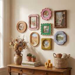 Eclectic Mixed-Shape Picture Frames - Vintage Boho Decor With Gallery Wall/Desktop Accents For Home Gift, Unique Frame Lovers - thumbnail 1