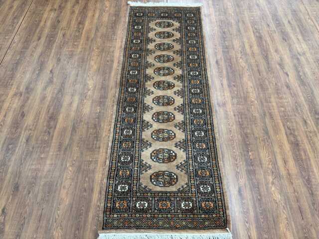 2x6 Beige Color Bokhara Rug - Runner Hallway Stairs Bukhara Living Room Woolen Afghan Silver - image 1