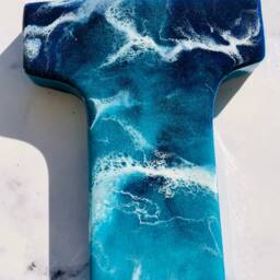 Pick Your Letter Hanging Custom Beach Resin Wall Art - Handmade Coastal Decor - thumbnail 4