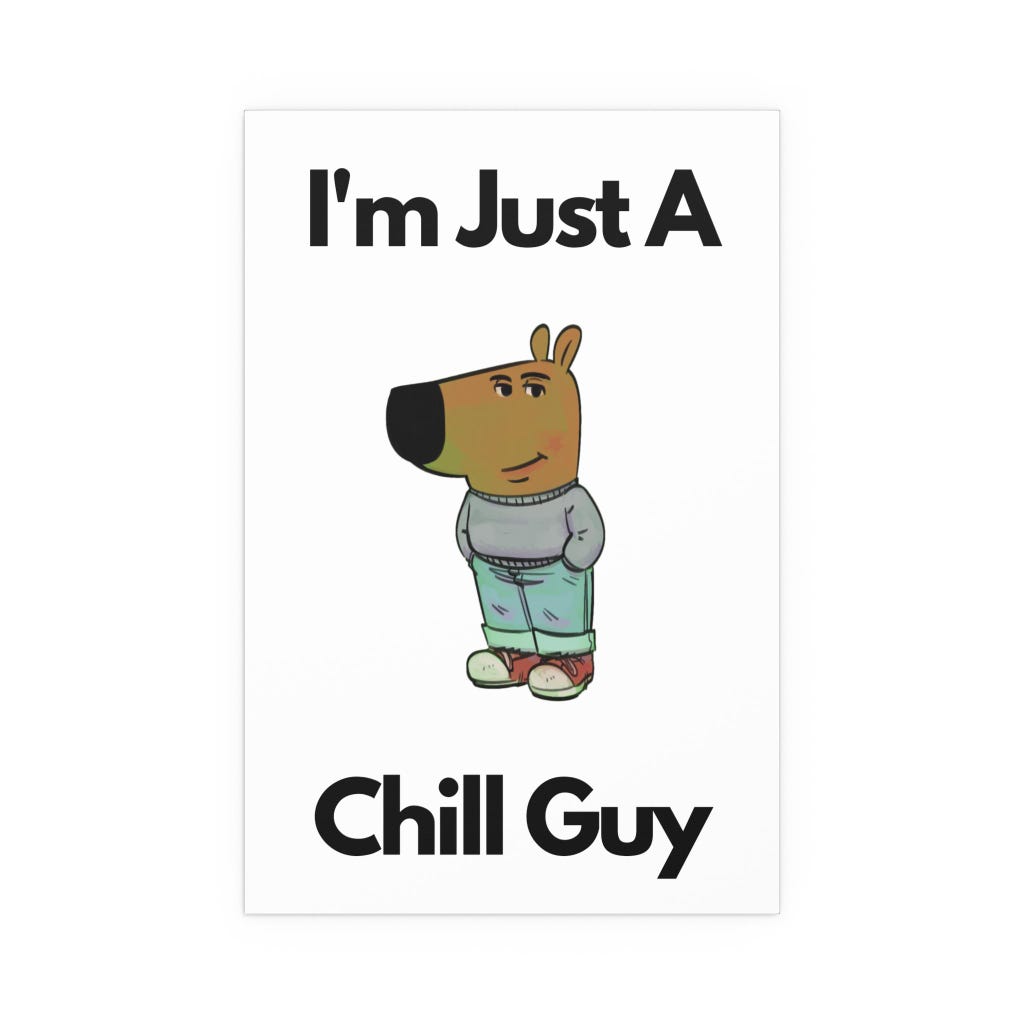 Chill Guy Meme Poster, Funny Art Print by Etsy | ufurnish.com