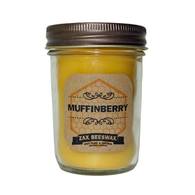 Muffinberry Scented Beeswax Mason Jar Candle - 8 Oz
