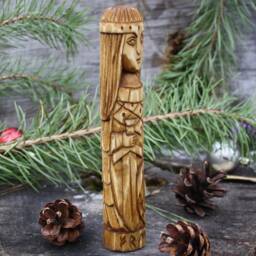 Freya - Hand Carved Norse Goddess Figurine. Linden Wood Statuette - 7 Inches - thumbnail 3