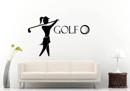 Girl Golfer Playing Golf Sports British Game Diy Wall Stickers Decals Vinyl Mural Decor Art L2175 - thumbnail 1