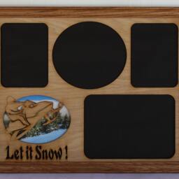 11x14 Let It Snow - Snowmobile Wood Photo-Picture Mat Collage Insert - thumbnail 2