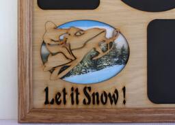 11x14 Let It Snow - Snowmobile Wood Photo-Picture Mat Collage Insert - thumbnail 1