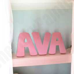 Pink Nursery Room Wall Letters, Kids Art, Girls Sign, Decor, Unique Baby Girl Shower Gift, Name Sign - thumbnail 4