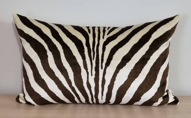 Designers Guild Ralph Lauren Bartlett Zebra Chestnut Fabric Cushion Cover - image 1
