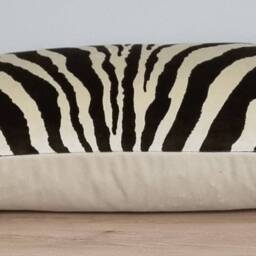 Designers Guild Ralph Lauren Bartlett Zebra Chestnut Fabric Cushion Cover - thumbnail 2