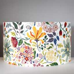 Summer Floral Lampshade, Scandinavian Botanical Cotton Fabric, Ceiling Or Table Lamp Shade, 15-45cm Diameter - thumbnail 2