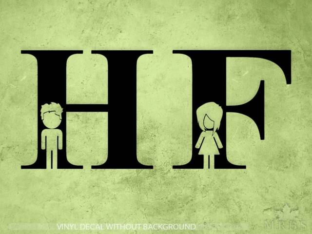 Toilette Homme Femme - Men Women Bathroom Toilet Sign Male Female Restroom Vinyl Sticker & Wall Decals Decals, French Decal - image 1
