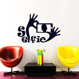Selfie Wall Decals Love Slefie Decal Photo Vinyl Stickers Home Decor Bedroom Art Window Cc21 - thumbnail 1