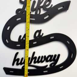 Life Is A Highway Large 32cm 3D Wall Sign - Lyric Quotes Kids Bedroom Decor - thumbnail 3