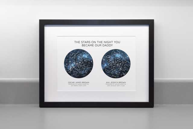 The Night You Became My Dad/Mum Personalised Star Map Print - image 1