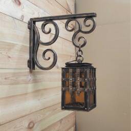 Handmade Forged Medieval Wall Lantern Rustic Gothic Light Fixture - thumbnail 2