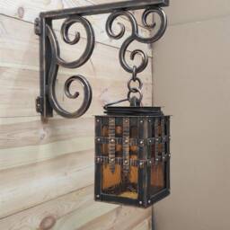 Handmade Forged Medieval Wall Lantern Rustic Gothic Light Fixture - thumbnail 4