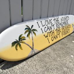 Surfboard Wall Art Wood Sign For Home Bar. Beach House Decor. Best Friends Gift Idea - thumbnail 2