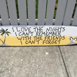 Surfboard Wall Art Wood Sign For Home Bar. Beach House Decor. Best Friends Gift Idea - thumbnail 3