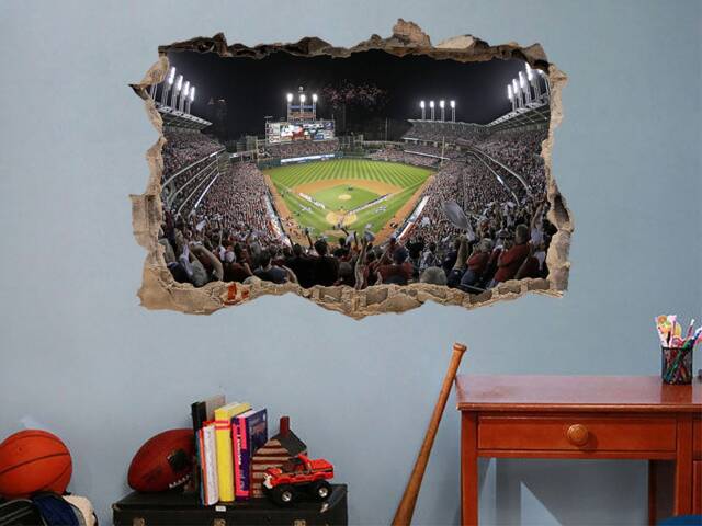 Progressive Field Wall Sticker Cleveland Indians Ddecal Baseball Stadium Print Fan Gift - image 1