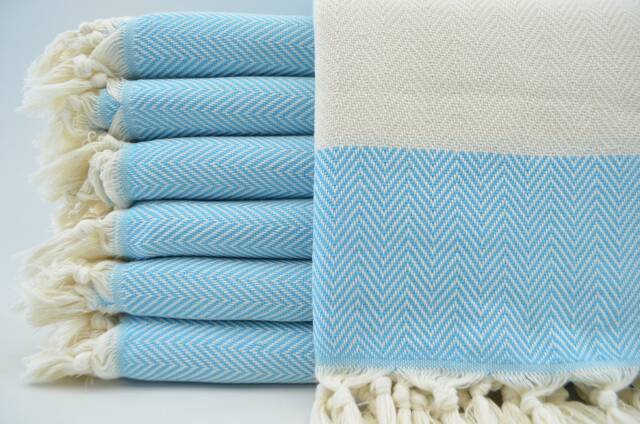 "Turquoise Peshtemal, Turkish Bath Towel, Turkish Towel, 40""x70" - image 1