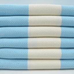 "Turquoise Peshtemal, Turkish Bath Towel, Turkish Towel, 40""x70" - thumbnail 2