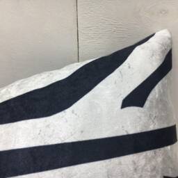 Ikat Velvet Pillow Cover - 12x20, Silk Cotton Blend - thumbnail 2