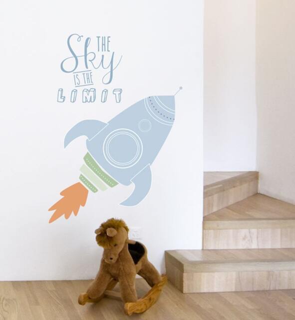 The Sky Is Limit Wall Sticker Decal - Quotes, Decals, Words, Inspiration, Decor, Family