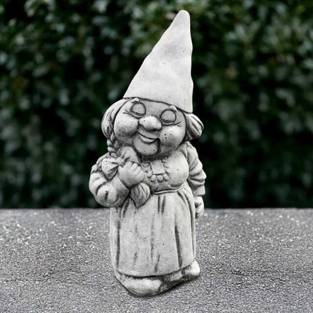 Outdoor Woman Gnome Sculpture Concrete Statue Cement Pixie Figurine Stone Troll Ornament Handmade Decoration Woman Lover Gift - image 1
