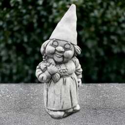 Outdoor Woman Gnome Sculpture Concrete Statue Cement Pixie Figurine Stone Troll Ornament Handmade Decoration Woman Lover Gift - thumbnail 1